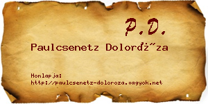 Paulcsenetz Doloróza névjegykártya